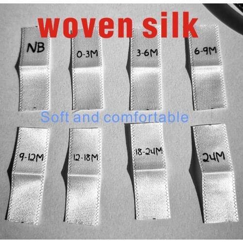 100pcs baby Cloth Size Label Number Dress size Label NB 3m 6m 9m 12m 18m 24m 0 00 000 2T 3T 4T 5T 6T 7T 8T gertrude size label