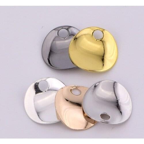 20 pieces 13mm curved round wave copper pendant earrings necklace pendant DIY handmade materials copper jewelry accessories