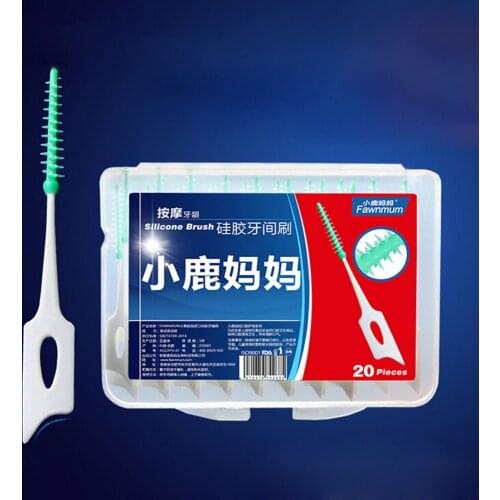 20Pcs/box Dental Interdental Teeth Picks Stick Floss Tooth Clean Toothpick Brush Flosser