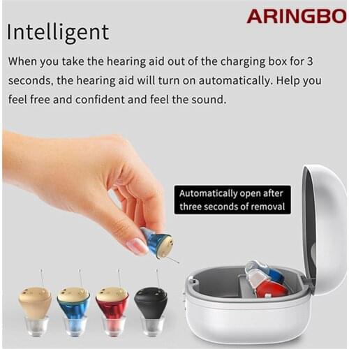 4-color High End Rechargeable Hearing Aids Digital Memory Function Noiseless Intelligent CIC Invisible Hearing Aid 20 Channels