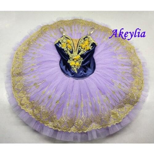 Per-professional tutu dark purple pancak tutu blue for girls practice sleeping beauty performance women ballet costume orange