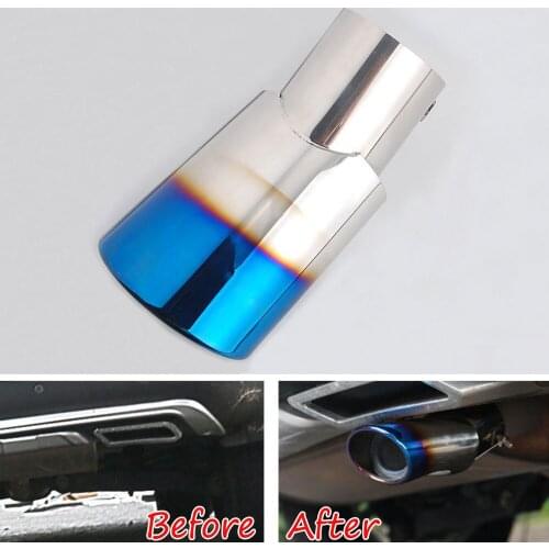 BBQ@FUKA Car SUV Exhaust Trim Tip Muffler Pipe Tail Throat Pipe Fit For 2011+ KIA Sportage Outlander