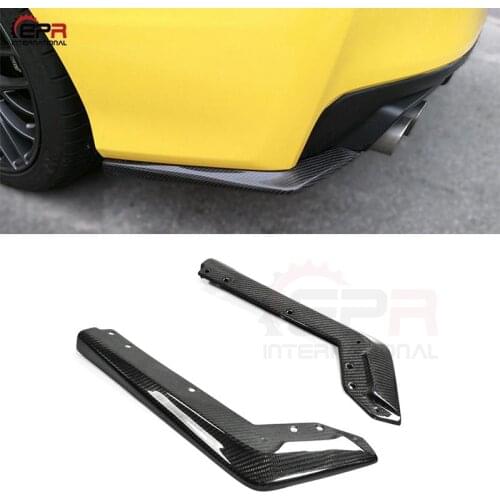 For 14-18 Impreza WRX VAB VAF STI Carbon Fiber Bottom Line Rear Spat Glossy Finish Bumper Splitter Extension Kit Tuning Trim
