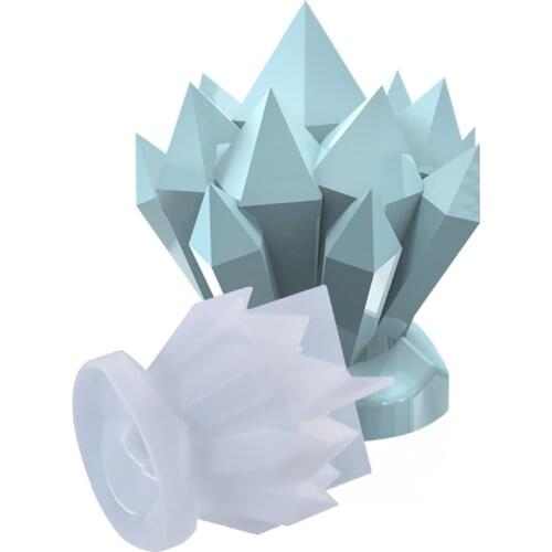 Crystal Cluster Stone Decorations Epoxy Resin Mold Irregular Ore Spar Ornaments Casting Silicone Mould DIY Crafts Plaster Candle