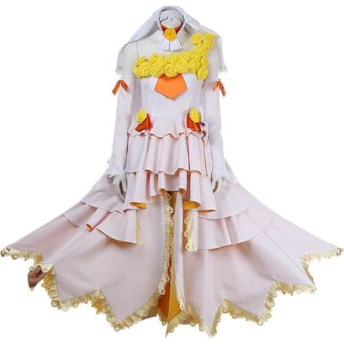 Game Sword Art Online SAOALO Alice Weeding dress halloween cosplay costume for women free shipping A