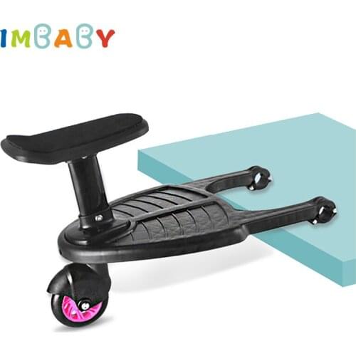 IMBABY Baby Stroller Pedal Adapter Children Stroller Accessories Twins Scooter Hitchhiker Kids Standing Plate With Seat