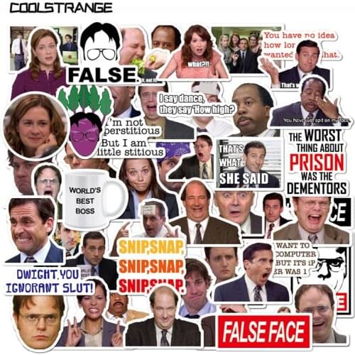 10/30/50Pcs Classic comedy The Office Stickers For Refrigerator DIY Suitcase Laptop Car Skateboard Album Motorcycle floor cup
