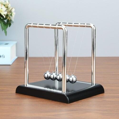Newton’s Cradle Fidget Desk Toy Balance Ball Conservation of Energy Display Metal Heavy Duty Anxiety Toy Office Decor