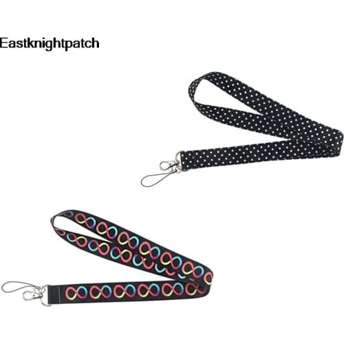 E1463 Circles And Spots Mobile Phone Strap Neck Strap Lanyards For Keys Phone Case Breast Plate ID Card DIY Hang Lanyard