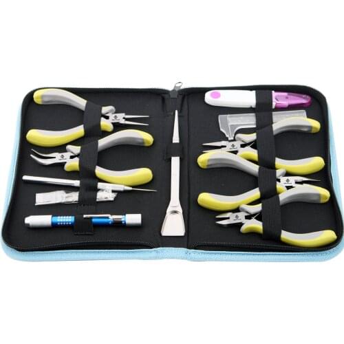 Beading Making Repair Tool Kit Round Nose Pliers Diamond Tweezers Scoop Jewelry Pliers Set