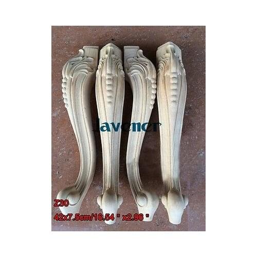 Z30 -42x7.5cm Wood Carved Onlay Applique Carpenter Decal Wood Working Carpenter Table Leg