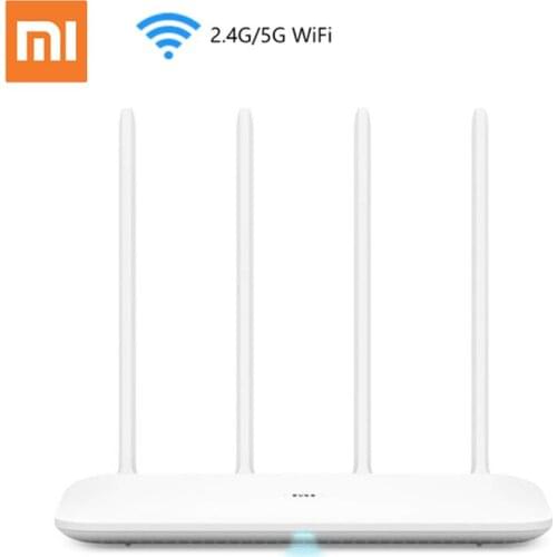 Original Xiaomi WiFi Router 4 WiFi Repeater 2.4G 5GHz 128MB DDR3-1200 Dual Band Dual Core 880MHz APP Control Wireless Router