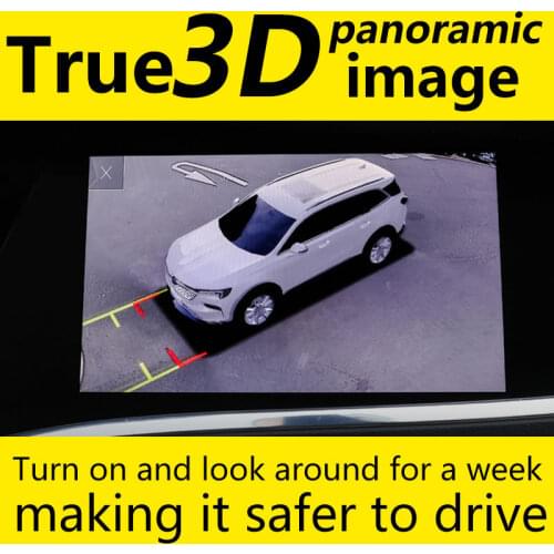 360panoramic driving recorder super 3D surround view image, rear view of car reversing image