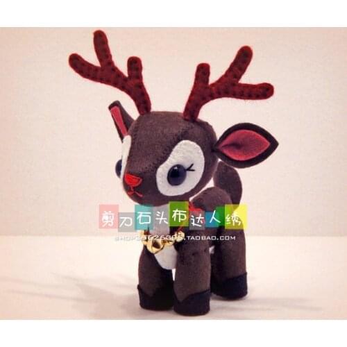 DIY Christmas Sika Deer Fabric Felt kit Non-woven cloth Craft DIY Sewing set Handwork Material DIY needlework supplies