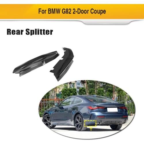 Carbon Fiber Rear Bumper Splitters For BMW 4 Series G82 2020 2021 Car Rear Bumper Splitters Lip Cover