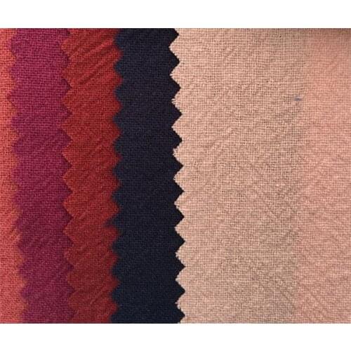 Washing wrinkled cotton crepe fabrics for trousers