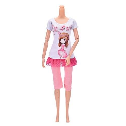 1Set Fashionable outfits Casual Suits For Doll Baby Toy Doll Accessories Child Toy Best Gift