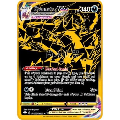 27 Styles Pokemon Metal VMAX Eternatus Charizard Pikachu Venusaur Toys Hobbies Hobby Collectibles Game Collection Anime Cards