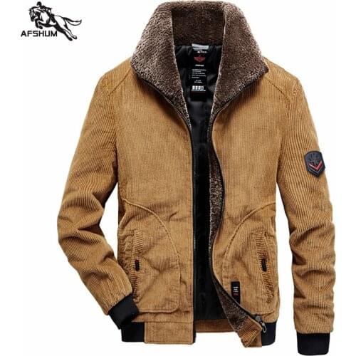 AFSHUM Mens Corduroy Jackets