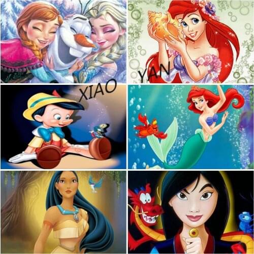5D DIY Diamond Paintings Princess Series Diamond Embroidery Painting Exclusive Handmade Home Decorations Disney