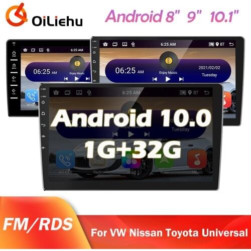OiLiehu Android 10.0 2 Din Car Radio GPS Multimedia Player Stereo Receiver For Universal Volkswagen Nissan Hyundai Kia Toyota