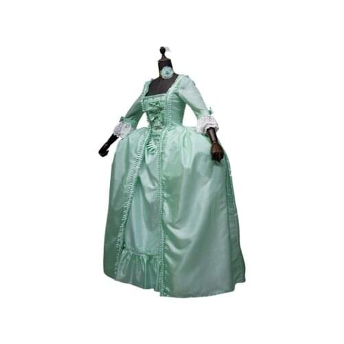 Cosplaydiy Green Skirt Formal Dress Custom Made Belle Ball Gown Dress Women Rococo Marie Antoinette Baroque Dress Men