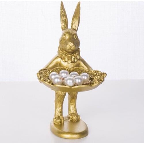 Resin rabbit jewelry display rack Gold Silver Rabbit jewelry rack Jewelry Tray Jewelry Storage Display Tray