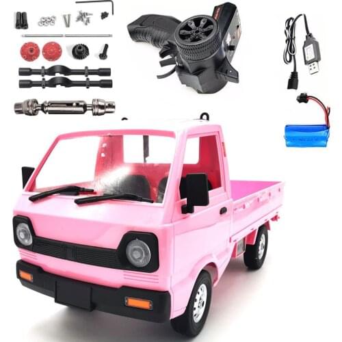 For WPL D12 1/10 4WD RC Car Simulation Drift Climbing Truck LED Light 260 Brushed Motor D12 Car for Kids Toys