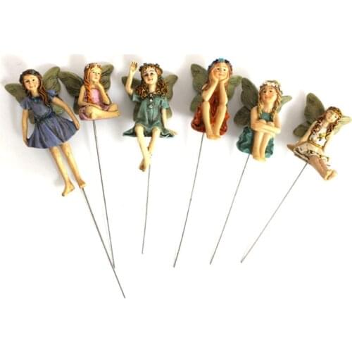 Fairy Garden - 6pcs Miniature Fairies Figurines Accessories for Outdoor Decor