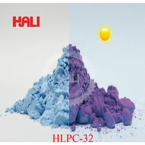 Supply two color changing photochromic pigment,sunlight reactive pigment,1lot=200gram HLPC-32 blue to purple,free shipping