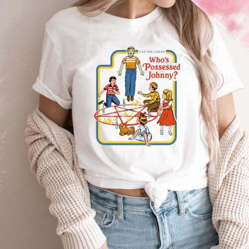 Whos Possessed Johnny Women Tshirt Cotton Summer Casual Short Sleeve Essential Steven Rhodes Tops Clothing