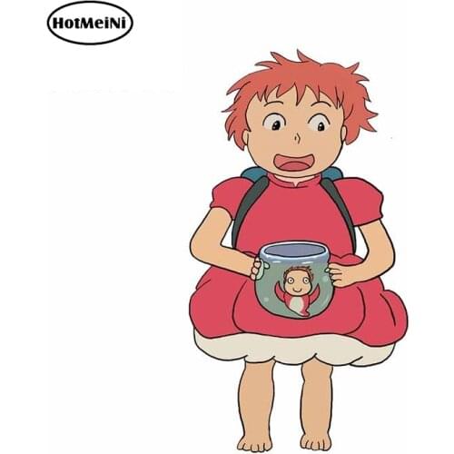 HotMeiNi 13cm x 7.3cm For Ponyo Motorcycle Car Stickers Refrigerator Decal Occlusion Scratch Waterproof Sunscreen Decoration