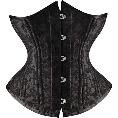 Hourglass Waist Corset Gothic Bustier Womens Corset Top underbust Steel Bone Plus Size Corselet Steampunk Slimming Belly Sheath