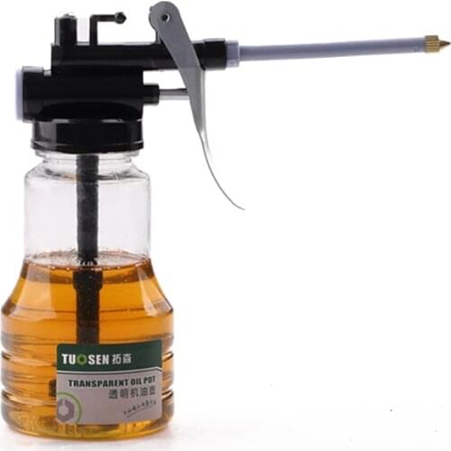 Oiler for greasing Transparent Oil Can Lubrication High Pressure Pump Oiler Lubricating Oil Plastic Machine 250ml grease gun