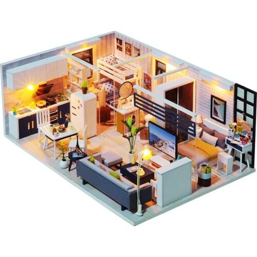 Handmade Doll House Furniture Miniatura Diy Doll Houses Miniature Dollhouse Wooden Toys For Children Grownups Birthday Gift