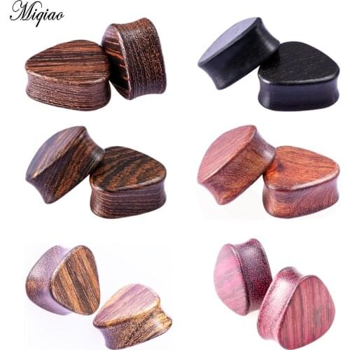 Miqiao 2pcs 8mm-25mm Punk Unpainted Health Piercing Jewelry Triangle Log Auricle High Quality Ear Expander Hot Selling