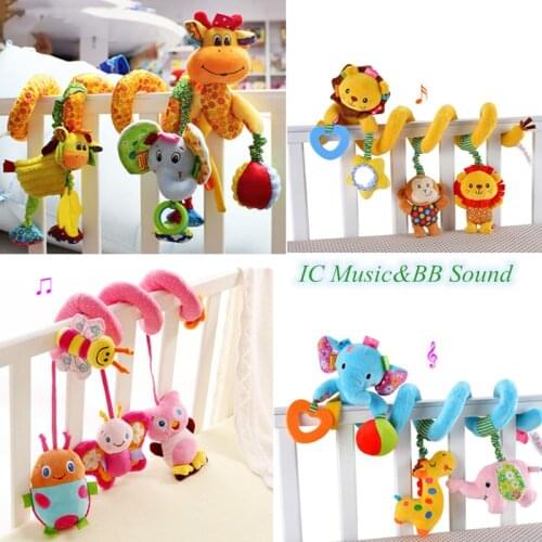 Baby toys 0-12 months crib mobile bed bell rattles educational toy for Newborns Car Seat Hanging infant Crib Spiral Stroller Toy