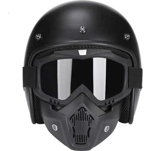 Motorcycle Helmet Jet Vintage Open Face Retro 3/4 Half Casco Moto Capacete Mopeds Enduro Commute Scooter Cross Casque Men Women