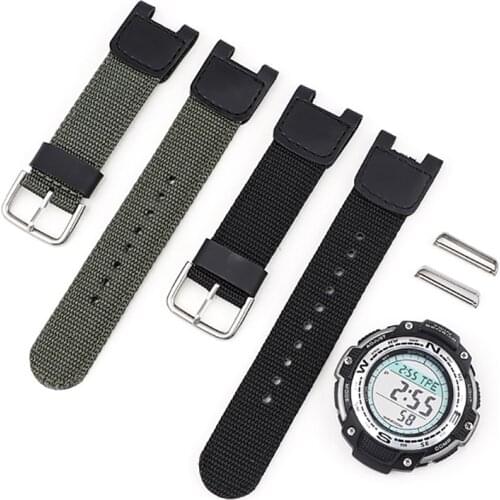 For CASIO SGW-100 Sports Strap canvas nylon strap notch 12mm watch accessories men