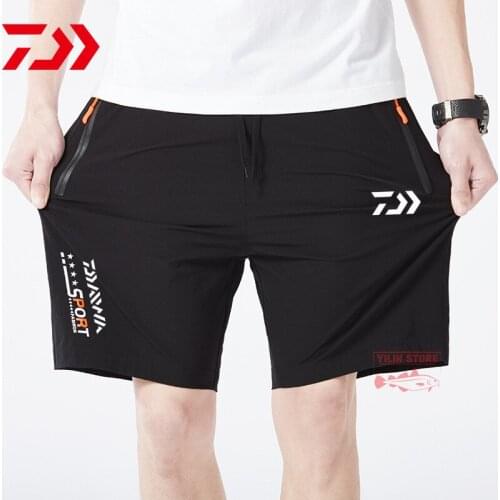 2021New Summer Men Casual Outdoor Sport Daiwa Fishing Clothing Quick Dry Breathable Hiking Fishing Pants DAWA Fishing Shorts 8XL