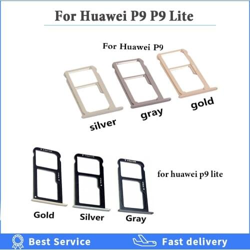 OEM For Huawei P9 P9 Lite Sim Card Tray Holder With Micro SD Card Tray Slot Holder For Huawei Ascend P9 Repair Replacement Part