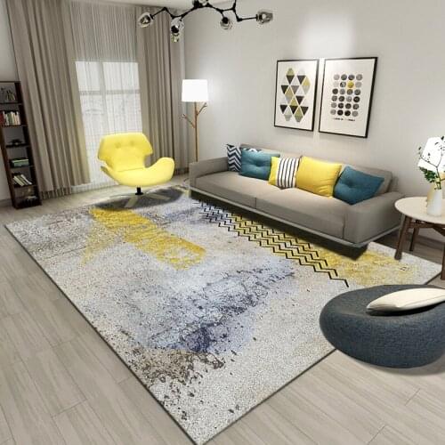 Nordic style household simple carpet mat machine washable rectangular living room bedroom carpet wholesale