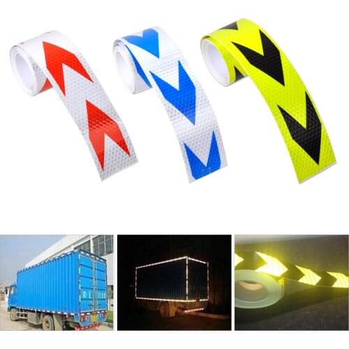 DWCX 2"X10' 3M Reflective Safety Caution Warning Conspicuity Tape Film Sticker with Arrow For Vehicles Bikes Bicycles Cars