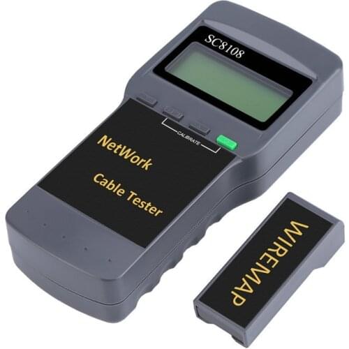 Network Tester Meter LAN Phone Cable Tester Meter With LCD Display CAT5 RJ45 SC8108