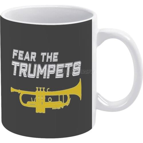 Funny Trumpet Gift , Marching Band , Concert Band-Fear The Trumpets White Mug Coffee Mug Afternoon Tea Christmas Cups Ceramic Mu