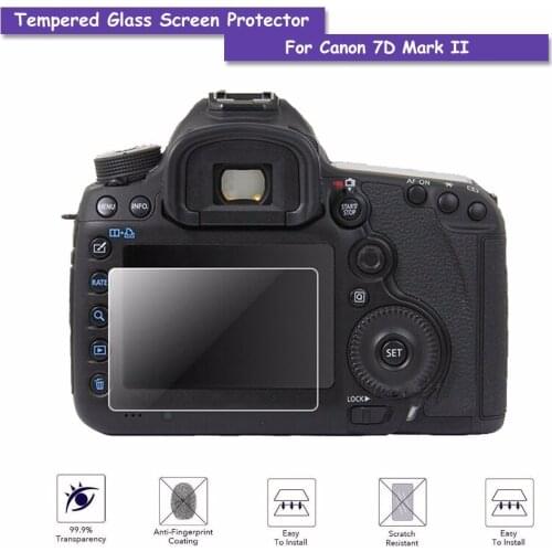 9H Hardness Premium Tempered Real Camera Glass LCD Screen Protector Shield Film For Camera Canon 7D Mark II 7D2 7DII Accessories
