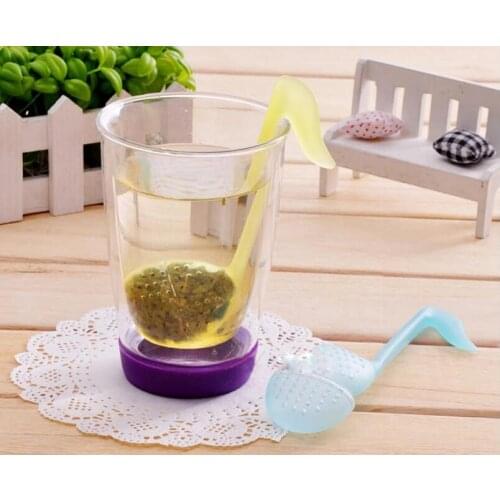 1 Piece Make Tea Infuser Bags Strainer Teaspoon Filter Music Holder Drinkware Cooking Tool Kitchen Plastic Organizer Diffuser