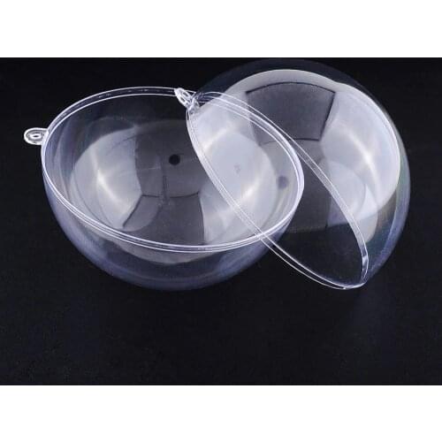 10 pcs/lot Plastic Clear Christmas Decorations Hanging Ball Bauble Candy Ornament Xmas Tree Outdoor Decor Clear Christmas