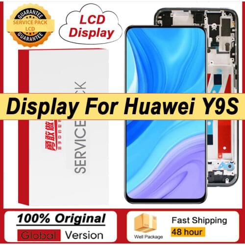 100% Original 6.59'' IPS Display with Frame for Huawei Y9s STK-L21 STK-LX3 STK-L22 LCD Touch Screen Digitizer Repair Parts