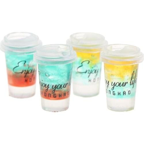 2pcs 1/12 Dollhouse Miniature Resin Simulation Drinks Model Toys